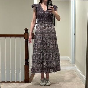 Sea New York Elegant Purple Midi Dress